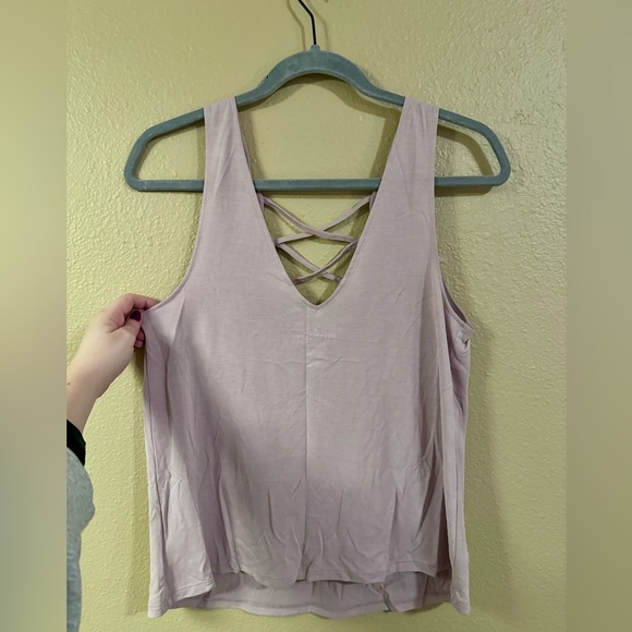 Cute American Eagle cross front pink tank top - Picture 3 of 4